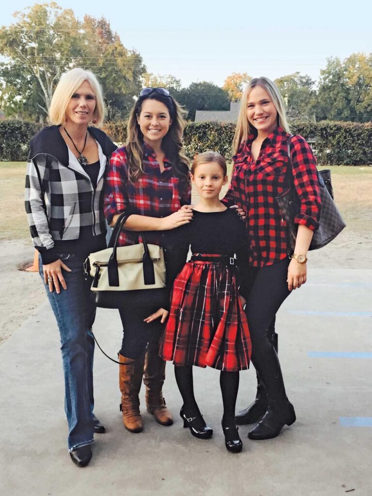 Heather Martin with her daughters Samantha, Elizabeth, and Amalia