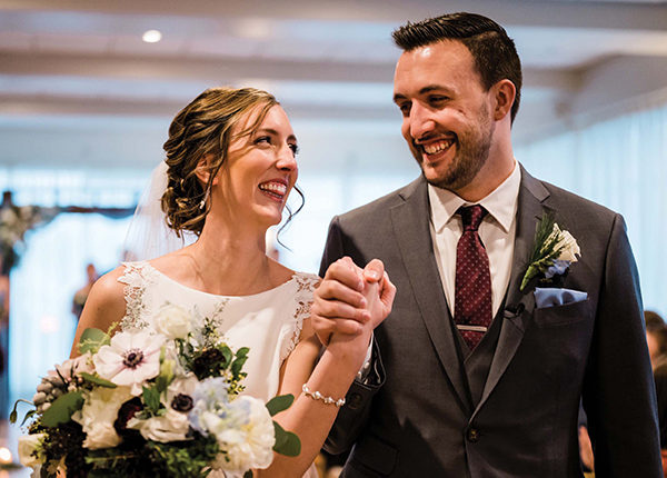 Fiona Cole and Tim Johansmeyer at their wedding