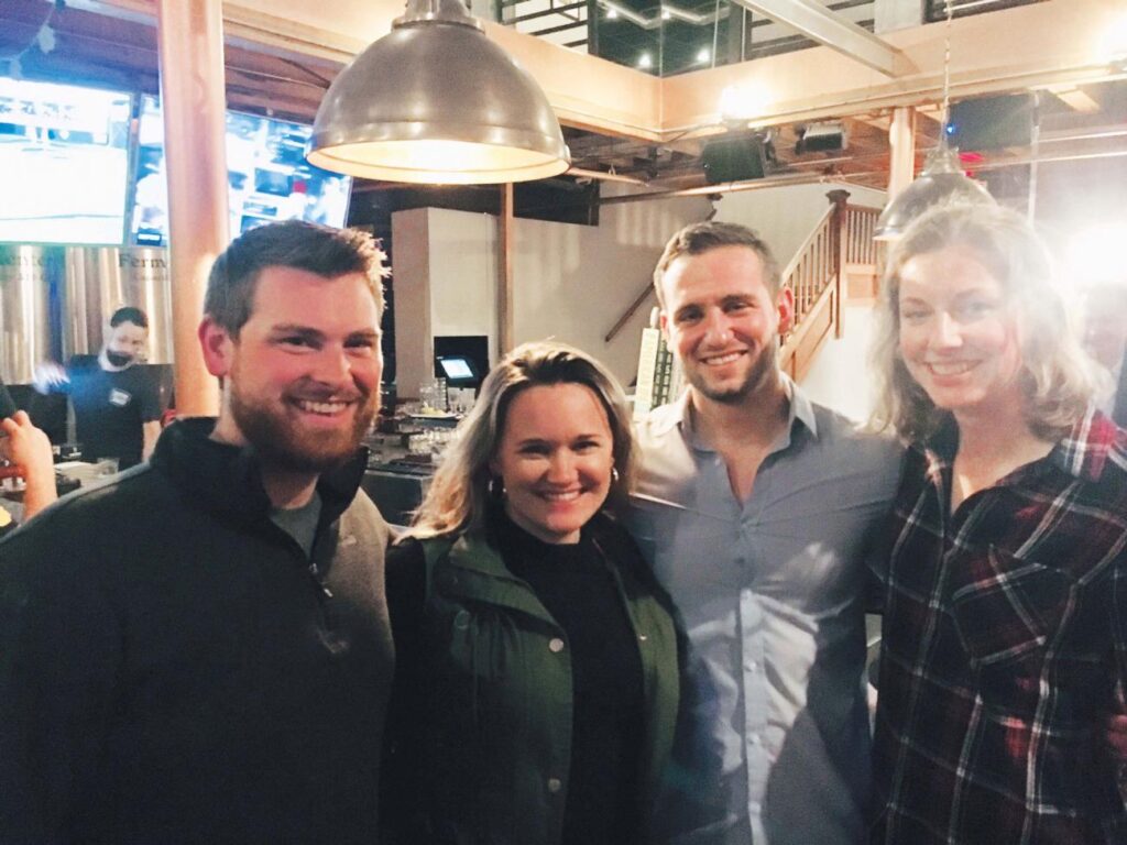 Jon Reidy, from left, Ariel Zaleski, Ej Occhiboi, and Lauren Holt