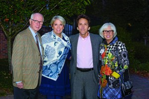 left to right: Carlton Sedgeley ’63, Mary-Beth Cooper, Mitch Albom, and Lucy Sedgeley