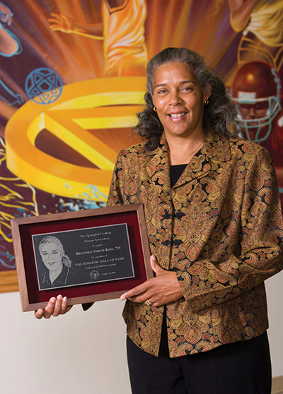 Branwen Smith-King at her Athletic Hall of Fame induction