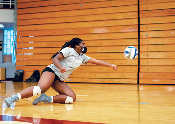 volleyball player during a scrimmage