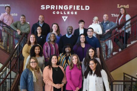 The inaugural cohort of YMCA professionals in the Springfield College YMCA Degree Completion Online Program. Cohort members, or Smith Scholars, received scholarship funding from the Harold C. Smith Foundation.