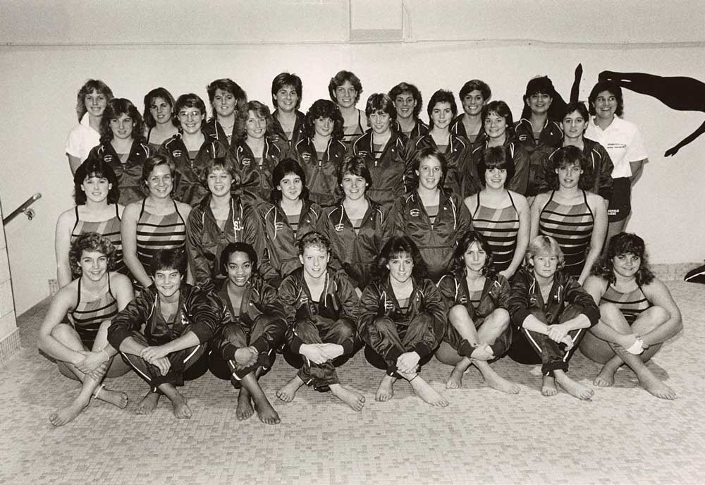 1985-1986 Springfield College swimming team