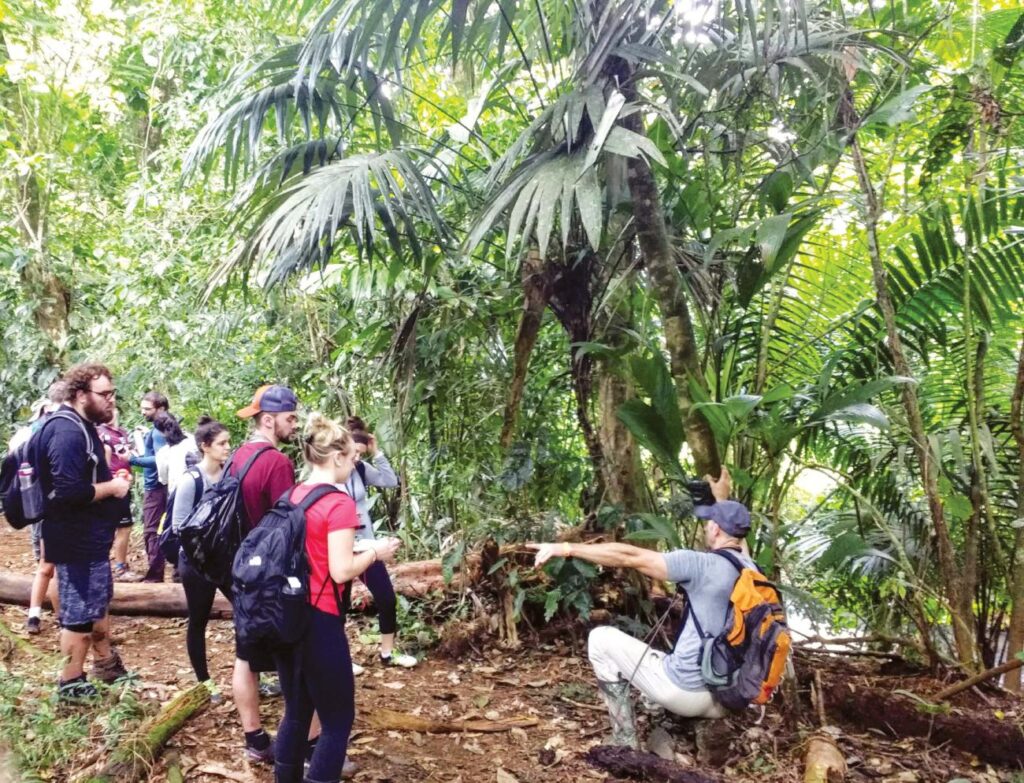 Associate Professor of Environmental Biology Justin Compton, right, leads tropical field research in Costa Rica.