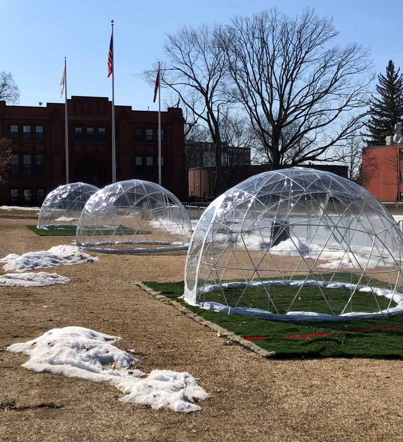 Igloos for outside dining