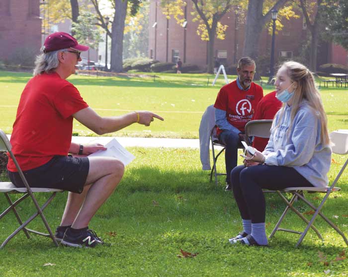 Director of Counseling Brian Krylowicz at Fresh Check Day on the campus