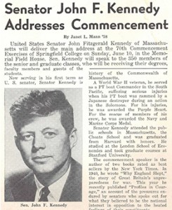 Senator Kennedy addresses commencement