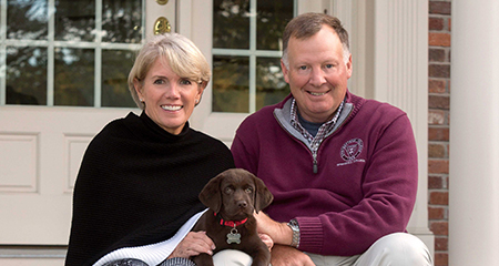President Cooper, her husband, and her dog