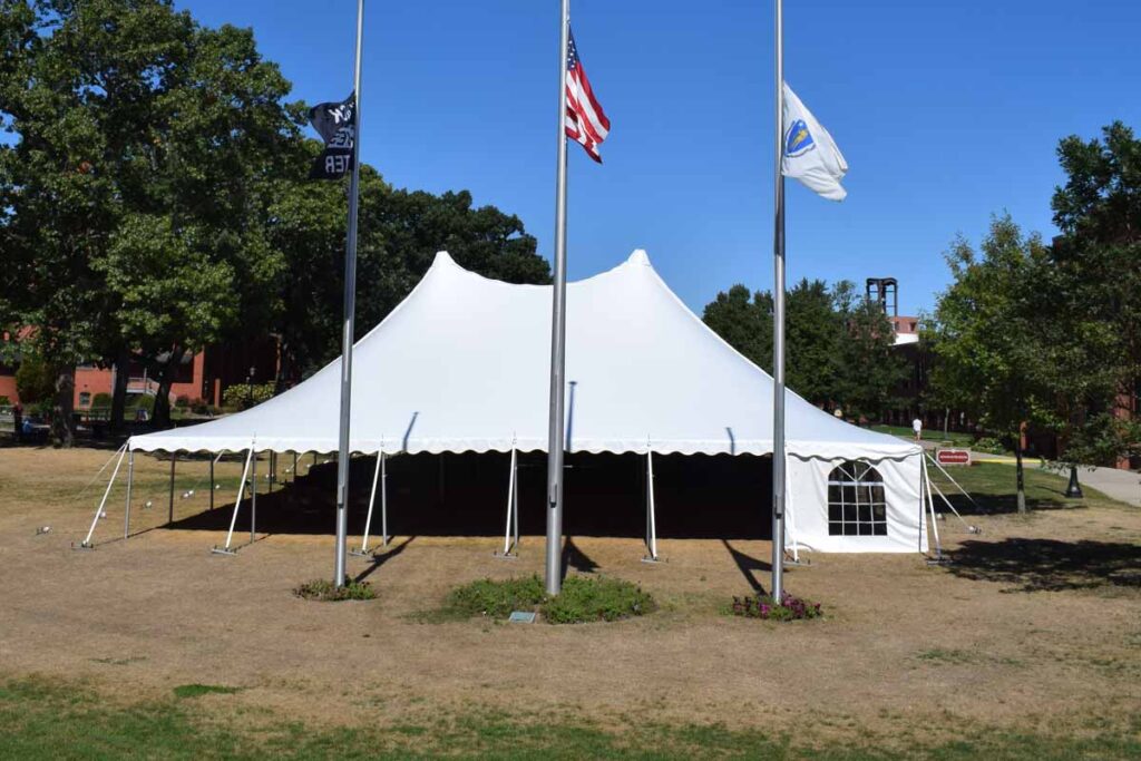 Tent on Naismith Green that provided space for Fall activities