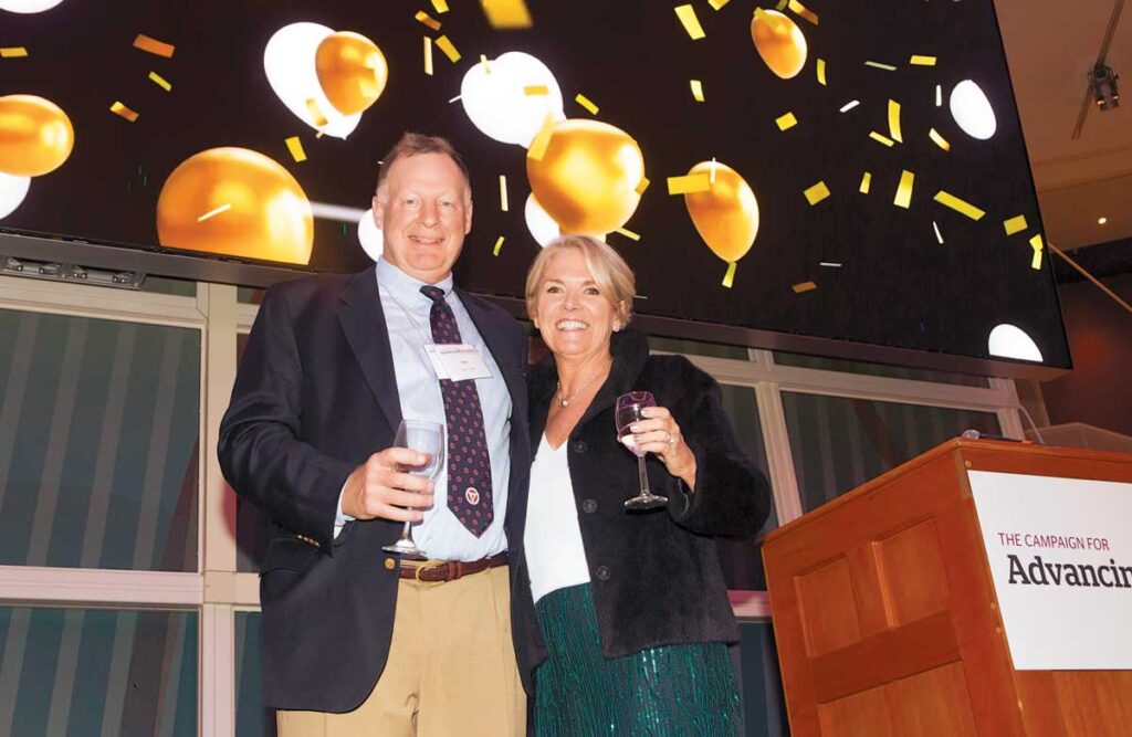 Dave Cooper and President Mary-Beth Cooper celebrate the campaign launch