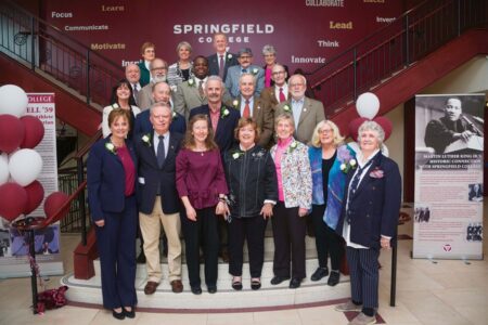 President Mary-Beth A. Cooper with Distinguished Springfield Professors of Humanics