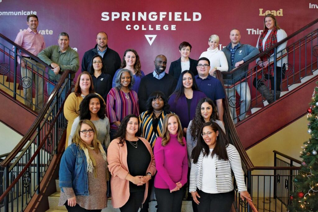The inaugural class of 30 YMCA professionals representing the new Springfield College YMCA Degree Completion program recently visited the campus for their New Student Orientation.
